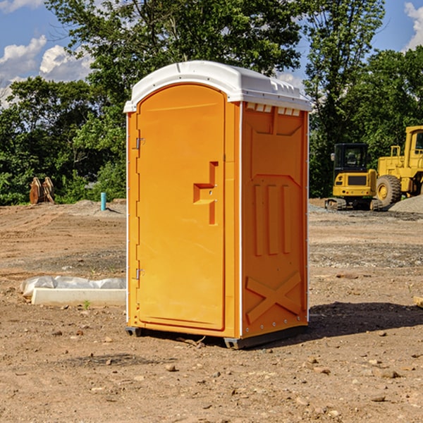 how often are the porta potties cleaned and serviced during a rental period in Blossburg